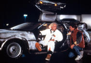 <p>In the first few drafts of the script, Marty traveled through time via a radiation-powered chamber in the back of a pickup truck. The DeLorean — a legendarily shoddy car that had been discontinued by the time of production — was inserted in the third draft. The production customized three of them for the film, all of which were a nuisance to drive. <br></p>