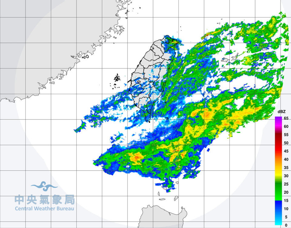 今日受東北風及梵高颱風水氣移入影響，各地轉為雲多有雨的天氣。   圖：中央氣象局/提供
