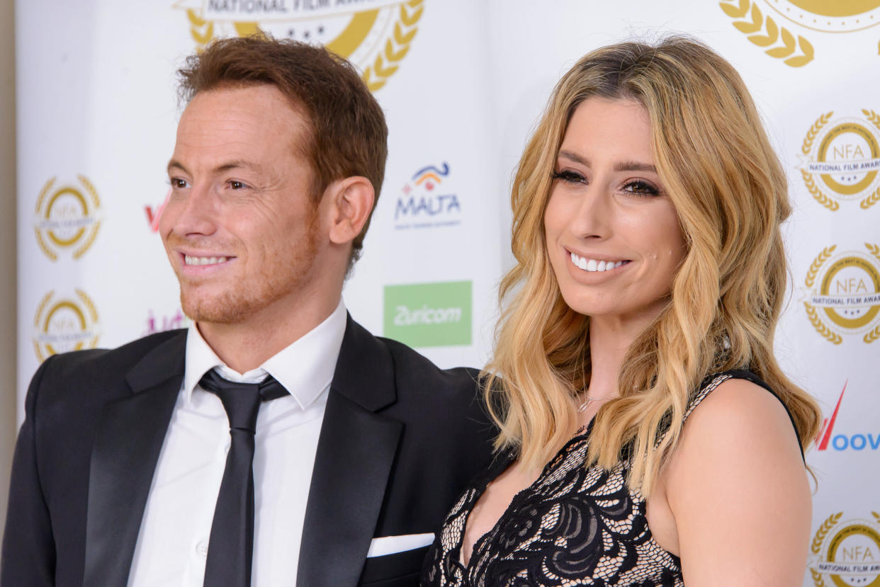 LONDON, ENGLAND - MARCH 29: Joe Swash and Stacey Solomon attend the National Film Awards at Porchester Hall on March 29, 2017 in London, United Kingdom. (Photo by Joe Maher/FilmMagic)