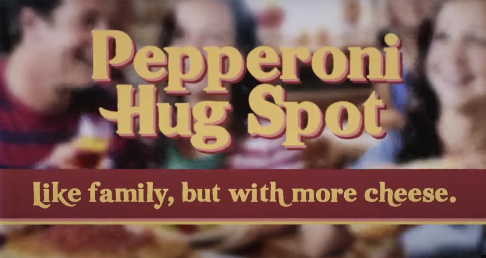 This AI-generated commercial for a fake pizza place called Pepperoni Hug Spot is absolutely terrifying (Pizza Later via YouTube)