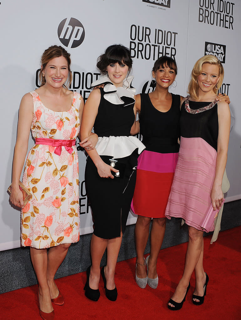 Our Idiot brother LA premiere 2011 Kathryn Hahn Zooey Deschanel Elizabeth Banks Rashida Jones