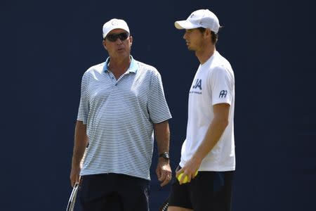 Britain Tennis - Aegon Championships - Queen’s Club, London - June 19, 2017 Great Britain's Andy Murray with coach Ivan Lendl during practice Action Images via Reuters / Tony O'Brien Livepic