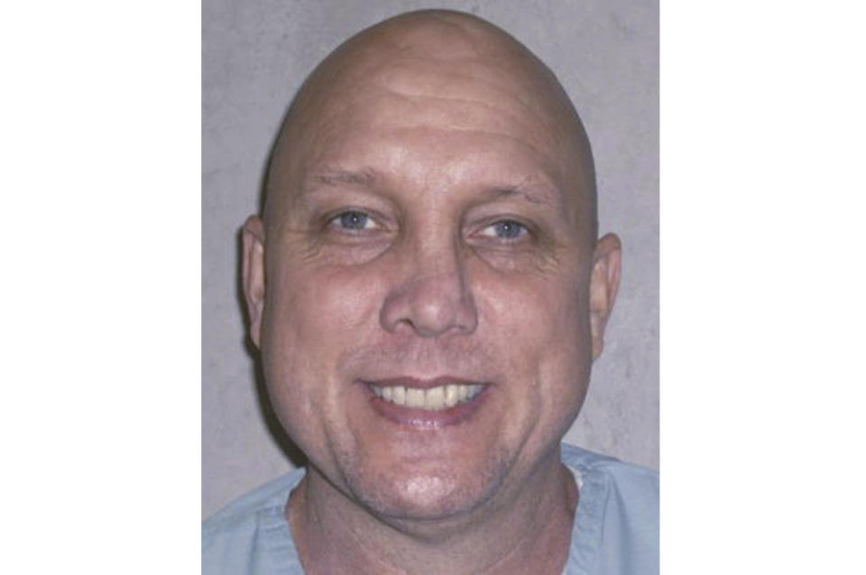FILE - In this photo provided by the Oklahoma Department of Corrections, Phillip Hancock is pictured on June 29, 2011. Hancock, 59, is scheduled to receive a three-drug lethal injection on Thursday, Nov. 30, 2023, at the Oklahoma State Penitentiary in McAlester. (Oklahoma Department of Corrections via AP, File)