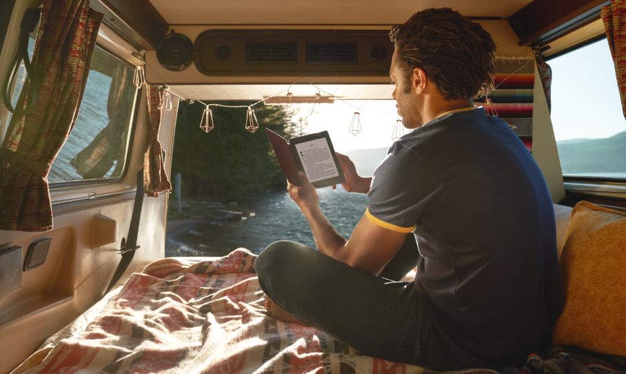 Travel light with your new Kindle Paperwhite — and have a world of titles at your fingertips. (Photo: Amazon)