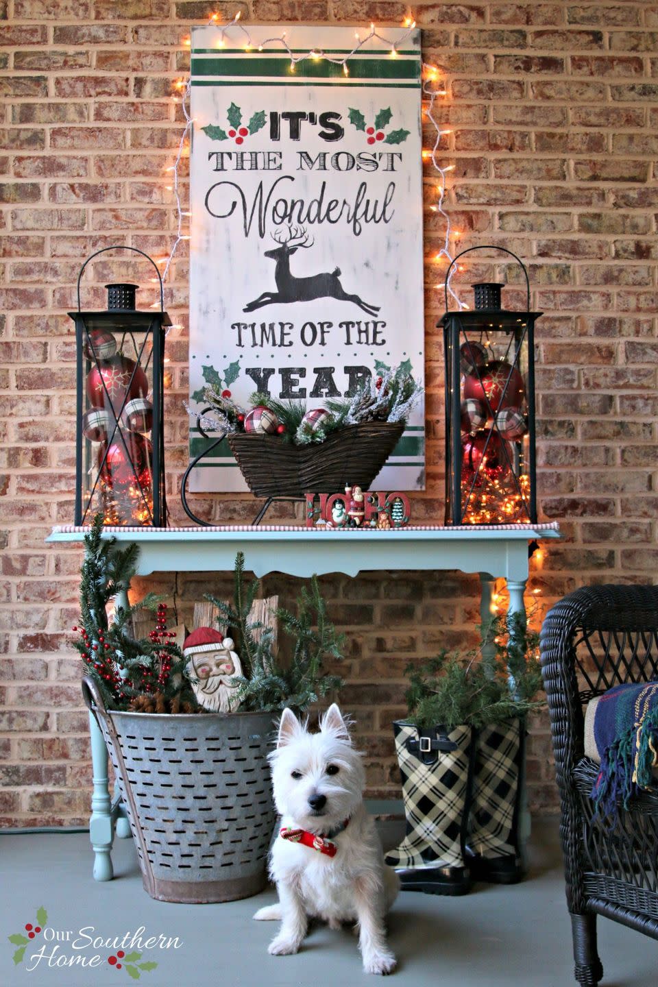 DIY Vintage Christmas Sign