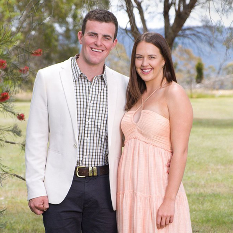 Farmer Wants A Wife’s Brenton Kuch and Sophie Holcombe.