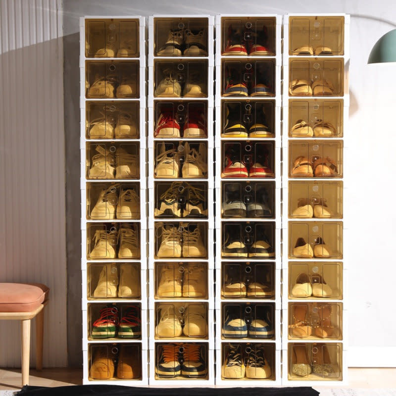 <p><a href="https://go.redirectingat.com?id=74968X1596630&url=https%3A%2F%2Fwww.wayfair.com%2F--%2Fpdp%2Frebrilliant--9-pair-shoe-storage-box-x121305206-l3763-w010294195.html&sref=https%3A%2F%2Fwww.housebeautiful.com%2Flifestyle%2Forganizing-tips%2Fg24566145%2Fshoe-storage-ideas%2F" rel="nofollow noopener" target="_blank" data-ylk="slk:Shop Now;elm:context_link;itc:0;sec:content-canvas" class="link ">Shop Now</a></p><p>9-Pair Shoe Storage Box</p><p>wayfair.com</p><p>$159.99</p><span class="copyright">Wayfair</span>