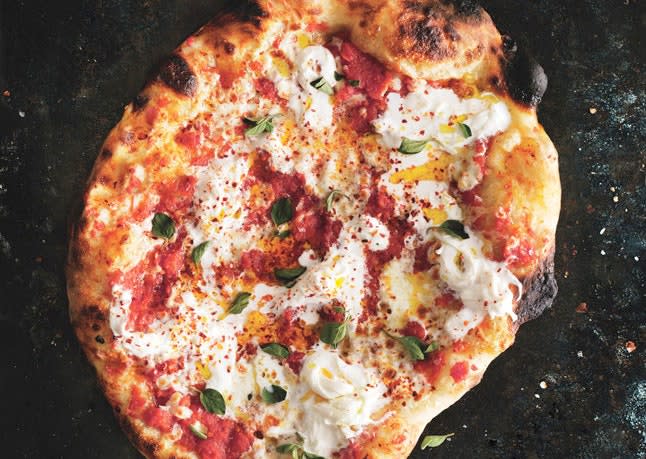 Tomato and Stracciatella Pizzas