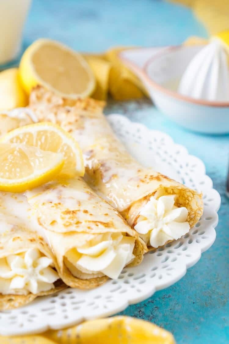 lemon desserts lemon cheesecake crepes