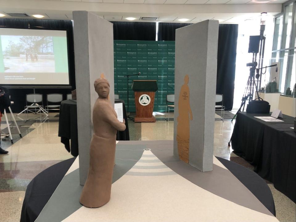 'Harriet Tubman - Providing An Opening To Freedom,' created by artist Jerome B. Meadows, is one of five final designs being considered for the Harriet Tubman statue that will be erected behind Binghamton University's Downtown Center.