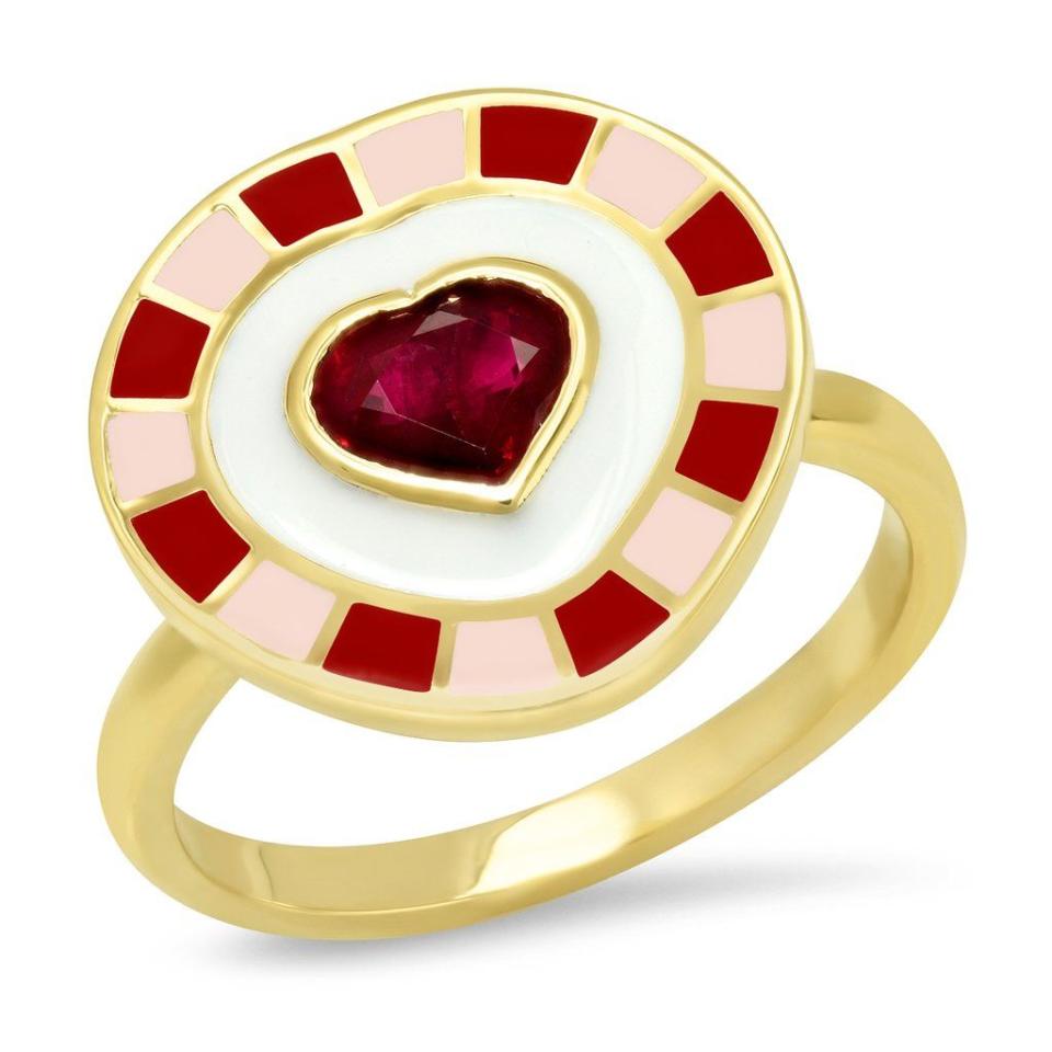 Fontaine Ruby Heart Enamel Ring