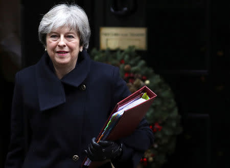 Britain's Prime Minister Theresa May leaves 10 Downing Street in London, December 13, 2017. REUTERS/Simon Dawson