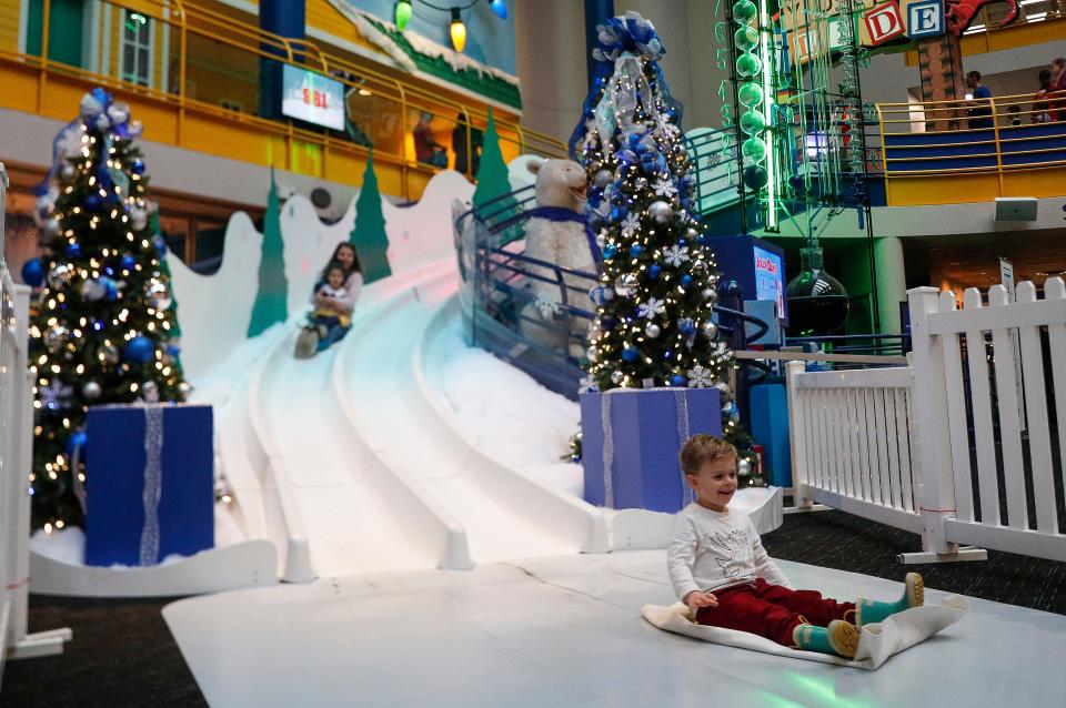 The Children's Museum of Indianapolis launched its annual Jolly Days Winter Wonderland on Nov. 23, 2019. Through Jan. 5, 2020, families can enjoy favorites like the 47-foot Yule Slide, Jingles the Jolly Bear, and visits with Santa (Nov. 29-Dec 24 only).