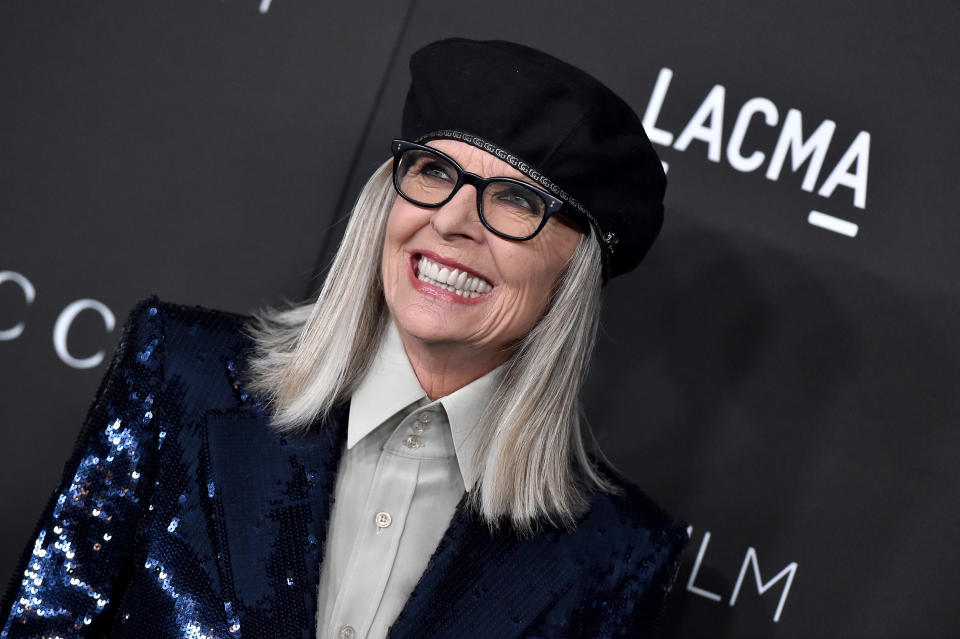 Diane Keaton at a movie premiere