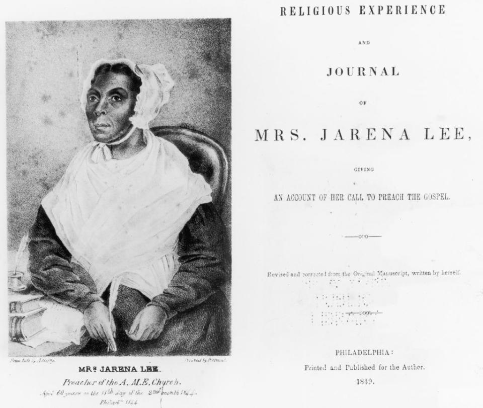 A circa 1849 image of preacher Jarena Lee pictured in the title page of her memoir. | Fotosearch—Getty Images