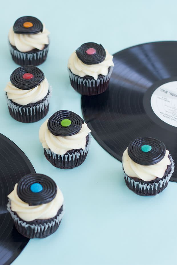 Make Record Cupcake Toppers