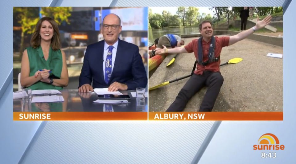 Nat, Kochie and Sam Mac