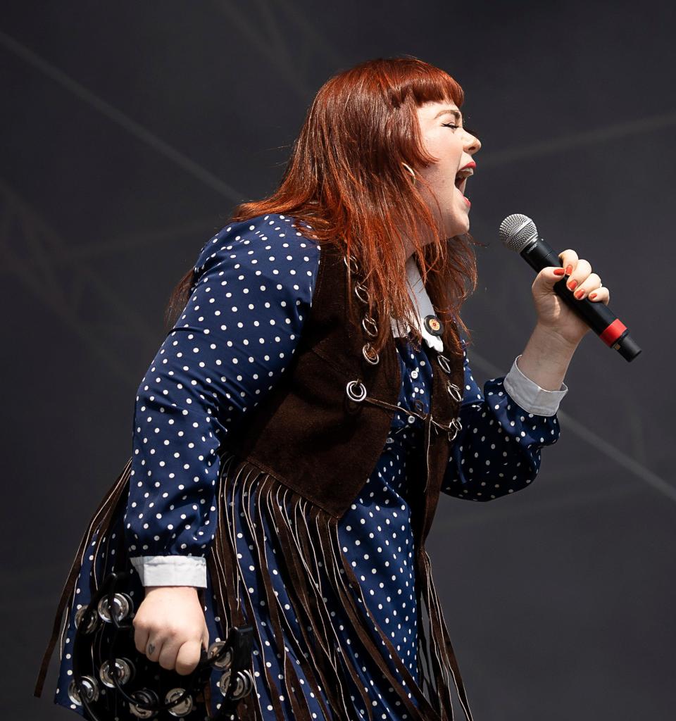 Abby Jeanne performs at the Harley-Davidson Homecoming Festival celebrating the company's 120th anniversary on Friday July 14, 2023 at Veterans Park in Milwaukee, Wis.