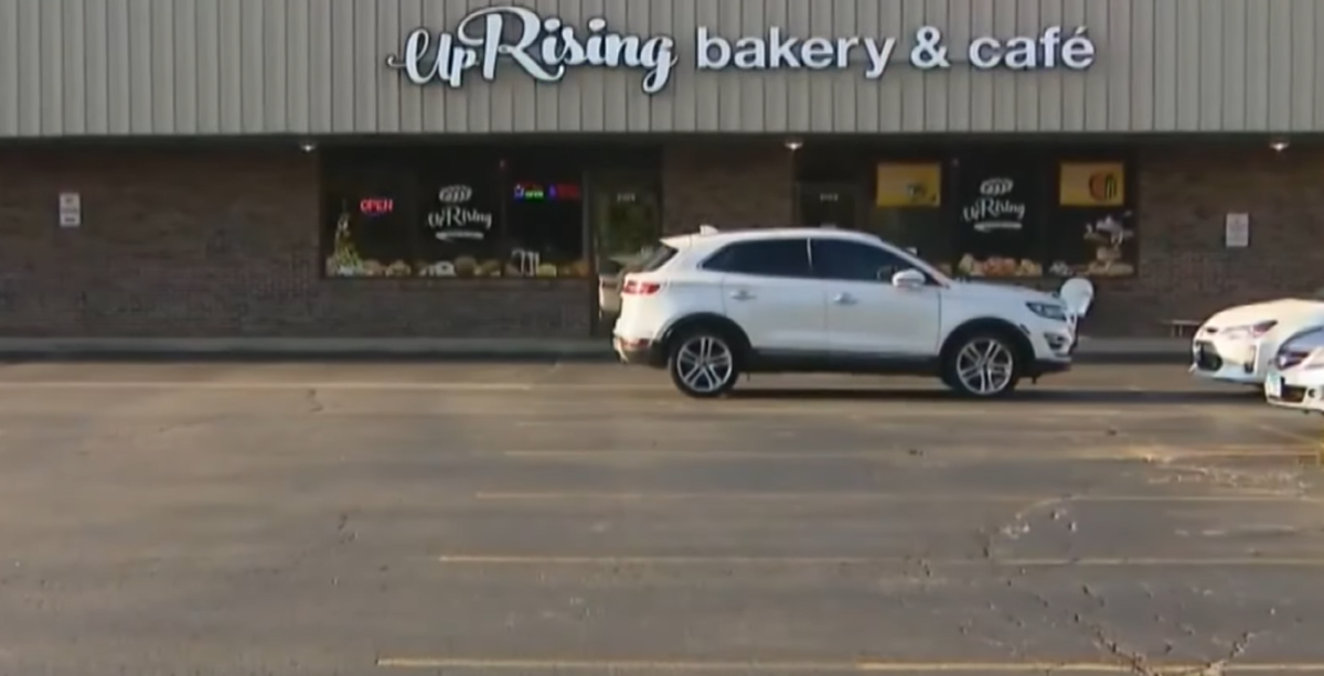 UpRising bakery opened in 2021 to serve baked products for anyone, wedding cakes for LGBTQ couples along with gluten-free and vegan options (Screengrab: YouTube/ CBS Chicago)