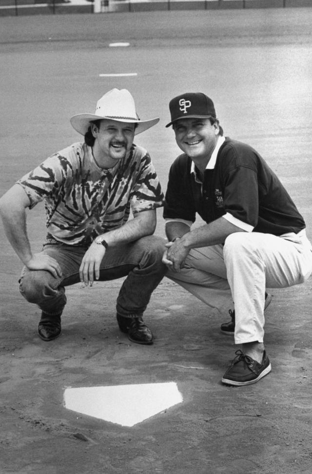 Tug McGraw, Tim McGraw, his son, at Tug's Hall of Fame plaque with his  Phillies…