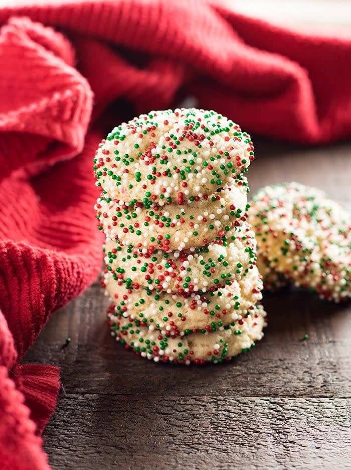 Soft Batch Christmas Sprinkle Cookies
