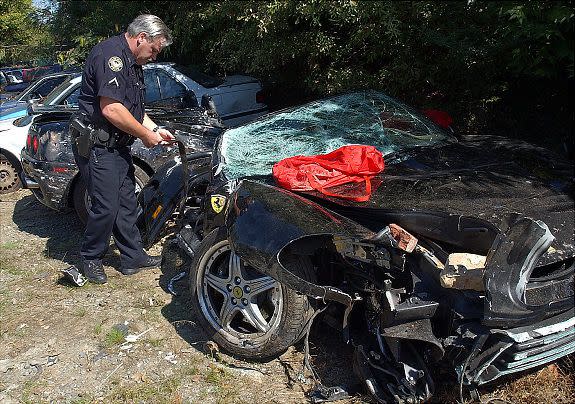 Dan Snyder (September 29, 2003): The 25-year-old center for the Atlanta Thrashers was a passenger in the Ferrari that Dany Healtley lost control of and crashed into a wall. Snyder, a journeyman who played less than one full season in the NHL, died of head injuries six days later. Heatley, the 2002 NHL Rookie of the Year, was charged with Second Degree vehicular homicide, but avoided prison time. He received three years probation and was required to give 150 speeches on the dangers of speeding. A rink in Snyder's hometown of Elmira, Ontario now bears his name.