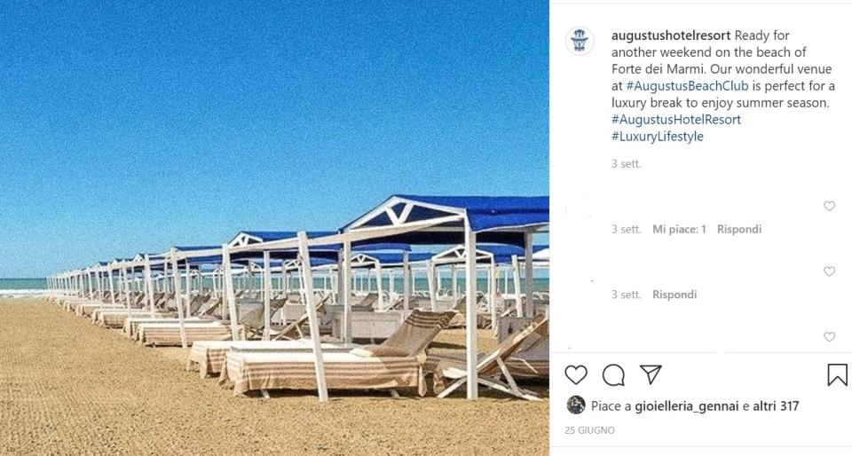 Al secondo posto si piazza Forte dei Marmi, dove alla spiaggia dell’Augustus Hotel una tenda dotata di lettino queen size, 2 lettini e sdraio costa 450 euro al giorno.