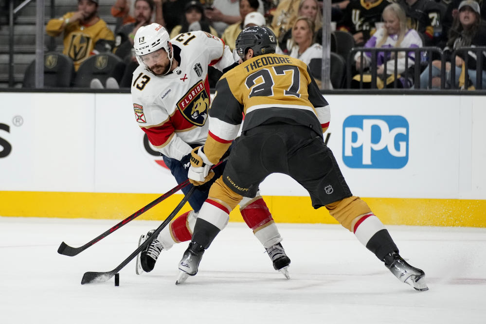 What channel is Panthers vs. Golden Knights Game 1 on tonight