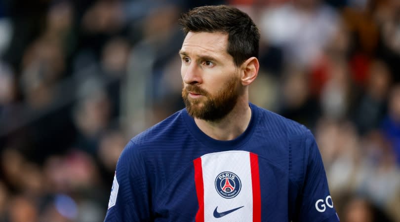  Lionel Messi in action for PSG against Toulouse in Ligue 1 in February 2023. 