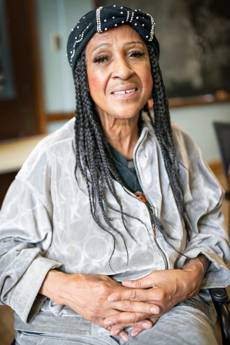 Dr. Helen J. Powell, who said she was way past 50 years old from Detroit, said her secret to a long and happy life was staying 'prayed up' and "you've got to stay active." as shared her insights during an interview at St. Patrick Senior Center Inc. in Detroit on July 26, 2023. Powell said she will soon be teaching an exercise class at St. Pats in the near future.