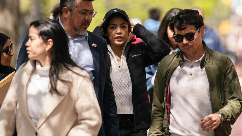 New York Democratic Rep. Alexandria Ocasio-Cortez visiting anti-Israel agitators' camp