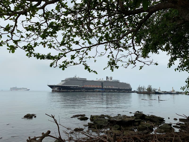 Cruise ship MS Westerdam is seen at dock in the Cambodian port of Sihanoukville, Cambodia