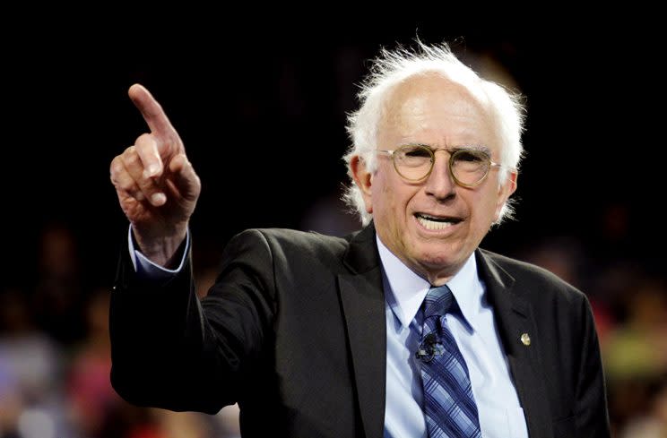 Larry David as Bernie Sanders (Photo Illustration: Danny Miller/Yahoo Celebrity)