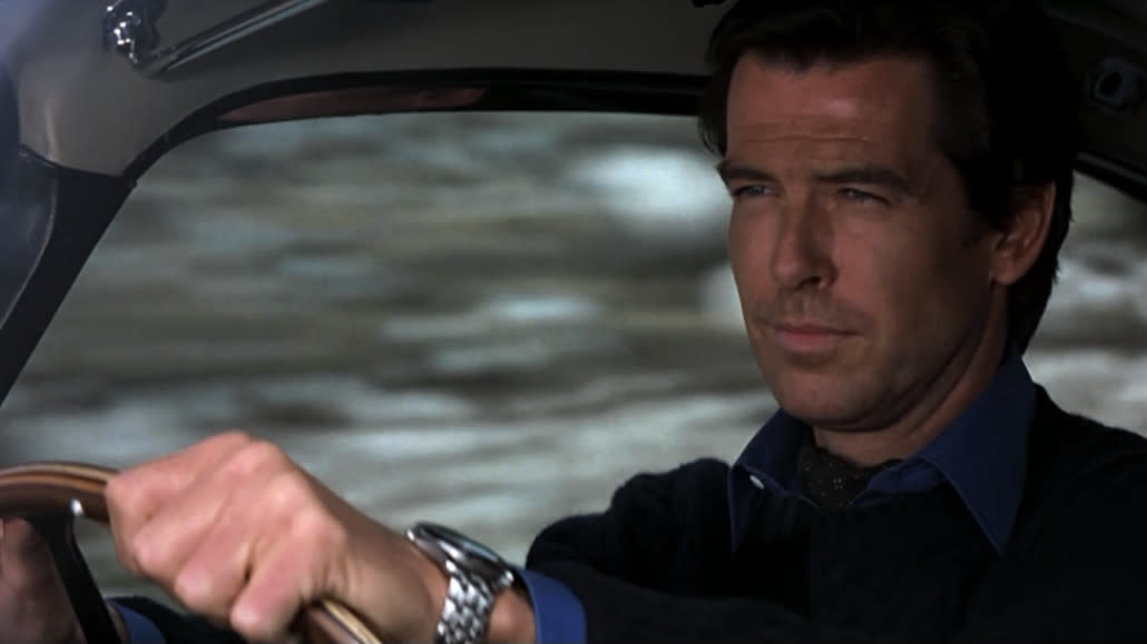 Pierce Brosnan behind the wheel in 'GoldenEye'. (Credit: Eon/MGM)