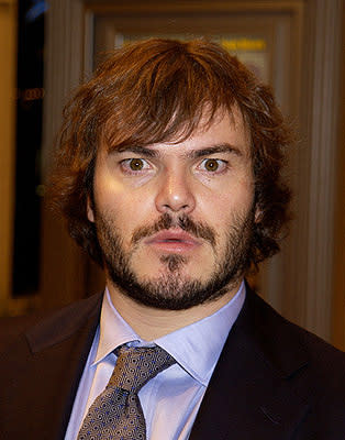 Whoa, hold up!  Jack Black at the Westwood premiere of Shallow Hal