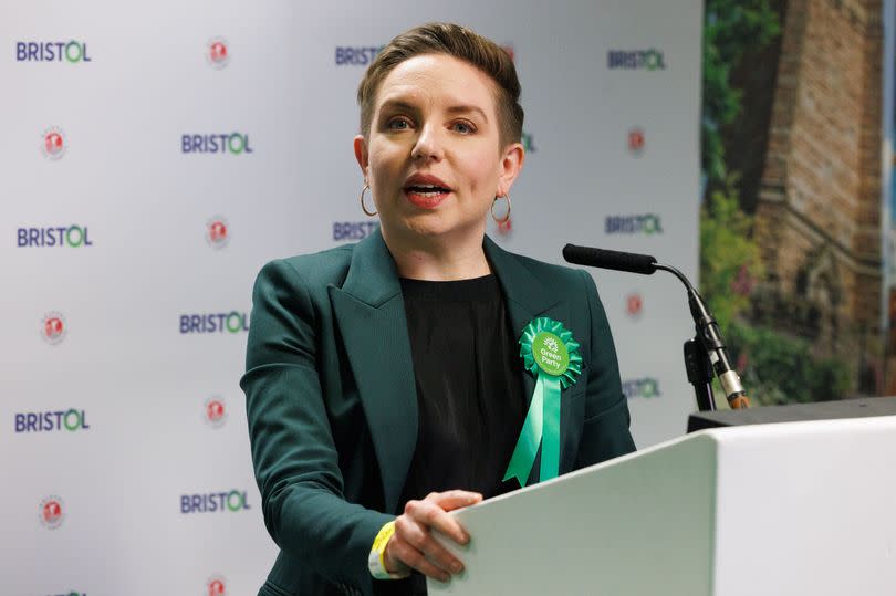 General Election 2024 from Bristol Central count Friday 5 July 2024, at Oasis Academy Brislington.    Carla Denyer wins Bristol Central.