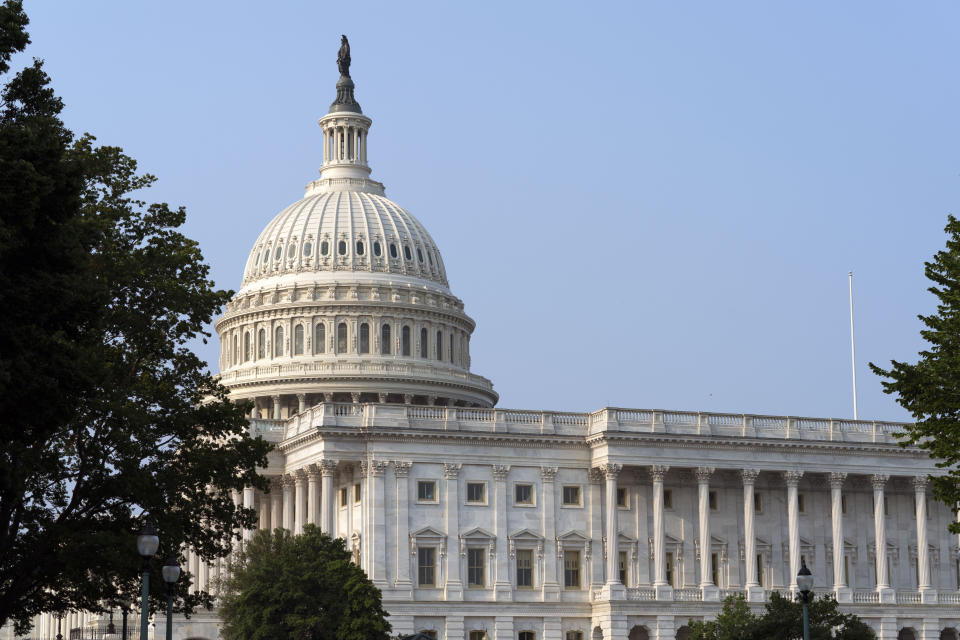 The U.S. Capitol is seen in Washington, Tuesday, July 20, 2021. To enact President Joe Biden’s expansive domestic agenda this year, Democrats have mapped out a convoluted legislative maze. The party wants to push the new president's multitrillion-dollar plans for supercharging federal infrastructure, climate change and social programs through a Congress in which they have only paper-thin majorities. GOP opposition is certain to be solid. (AP Photo/Jose Luis Magana)