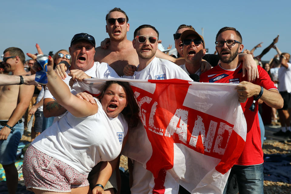 England fans have been lapping up the big screen action during the heatwave