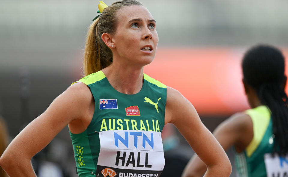 Linden Hall, pictured here at the world athletics championships.