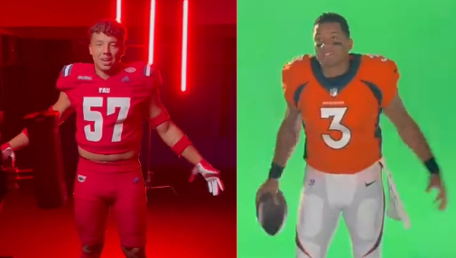 Russell Wilson reacts to FAU spoofing his viral 'Let's Ride' video