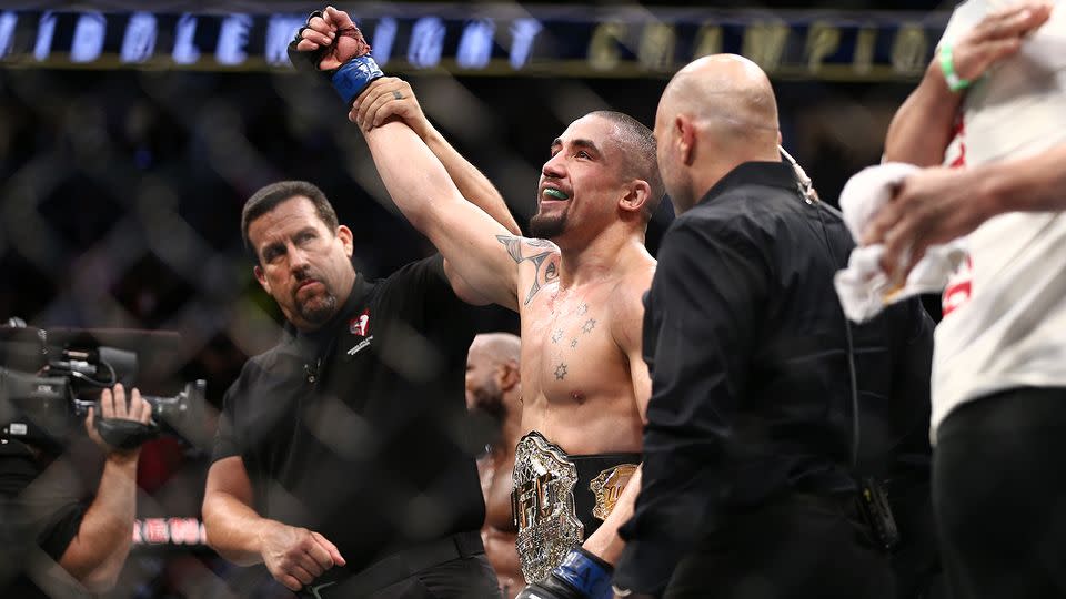 Whittaker celebrated his win properly. Pic: Getty