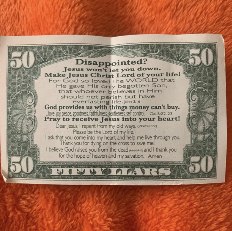 A fake $50 bill