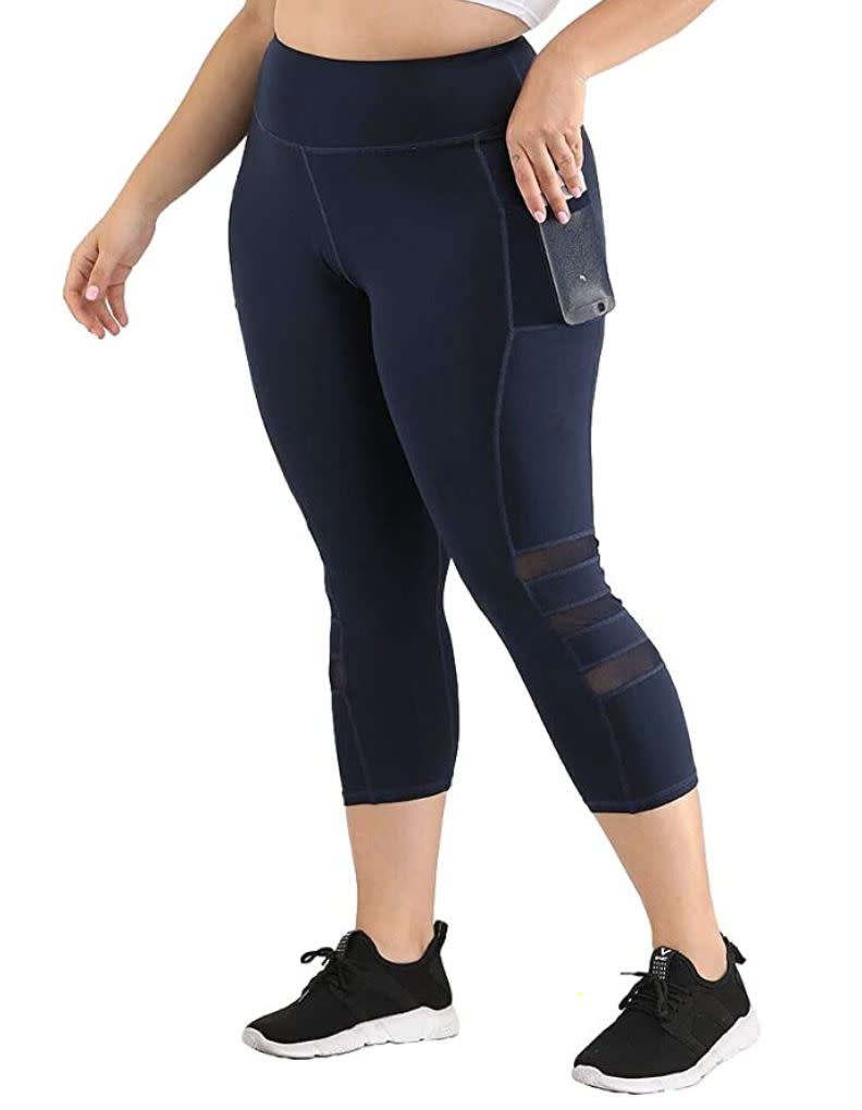 These <a href="https://amzn.to/2XTDXjn" target="_blank" rel="noopener noreferrer">high-waisted cropped yoga pants</a> include a tummy-control waist panel and a pocket that you can use to store your phone or keys while running errands. They're made with nylon and rayon, so they're stretchy enough for squats and lounging.<br /><br /><strong>Sizes:</strong> These yoga pants come in sizes XL to 4X. <br /><strong>Rating:</strong> They have a 4.1-star rating over more than 500 reviews. <br /><strong>$$$:</strong> <a href="https://amzn.to/2XTDXjn" target="_blank" rel="noopener noreferrer">Find them starting at $20 on Amazon</a>.