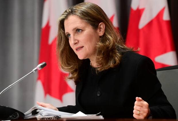 Federal Finance Minister Chrystia Freeland presented her first budget on Monday. (Sean Kilpatrick/The Canadian Press - image credit)