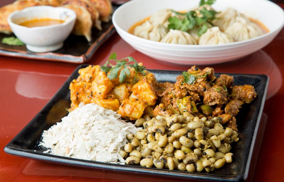 The Chicken Choila set was photographed at Momo Ghar's now-closed Dublin location in May 2021. Momo Ghar's North Market location remains open.