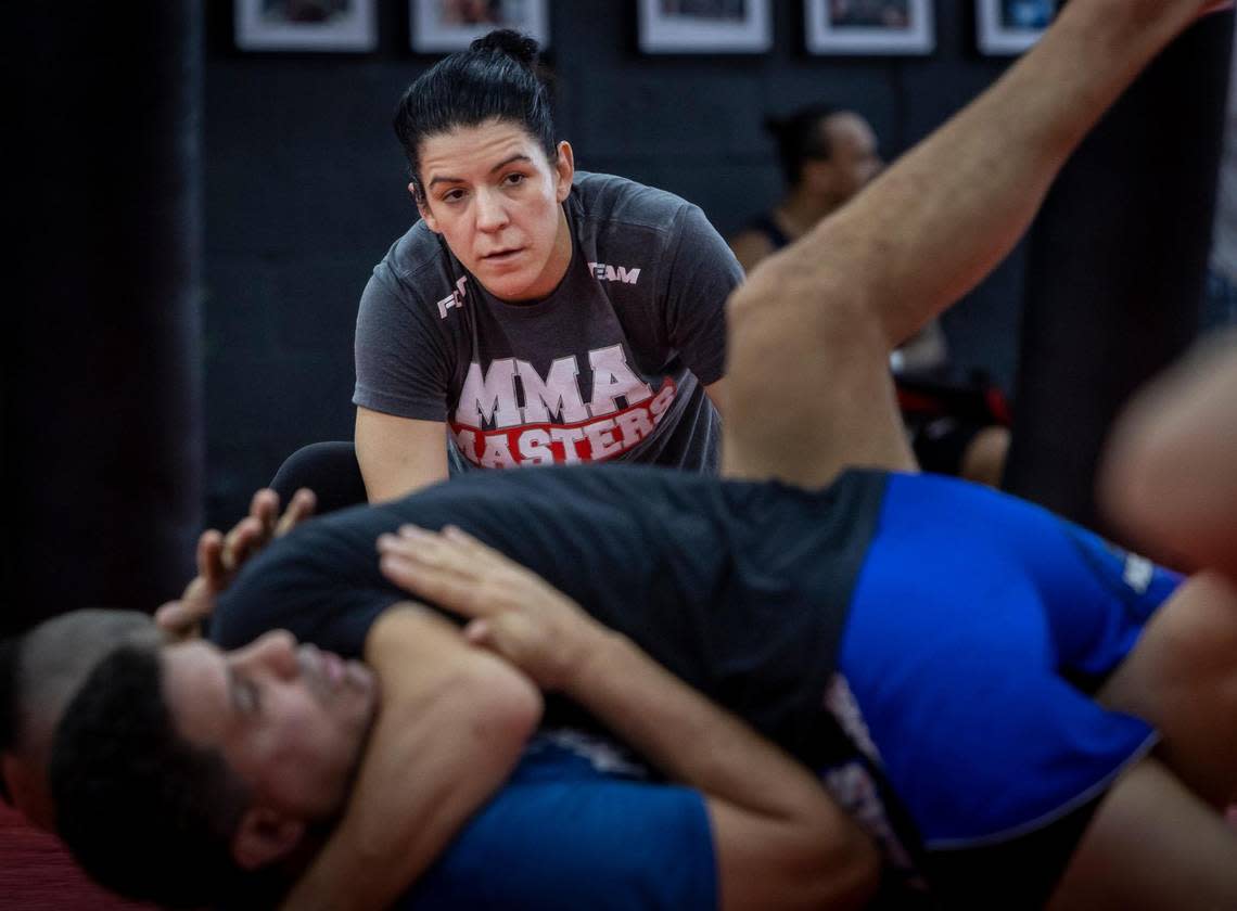 Ana Bozovic watches closely during a demonstration at the MMA Masters gym in Hialeah where she trains. Real estate analyst Ana Bozovic is the founder of Analytics Miami and a competitive jiujitsu fighter.