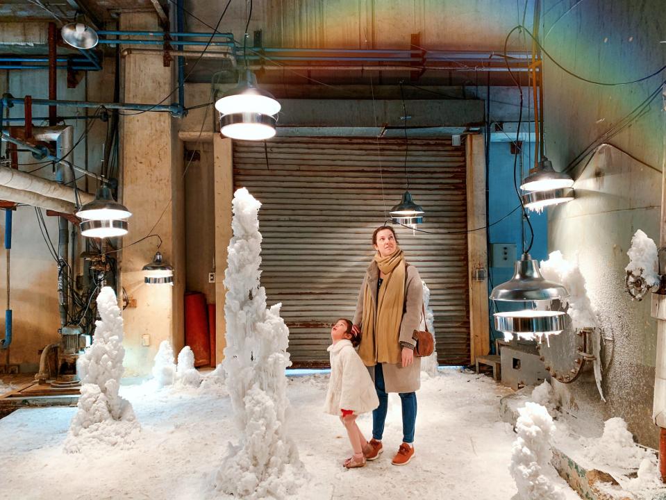 Bradley with her daughter in Bucheon, South Korea.