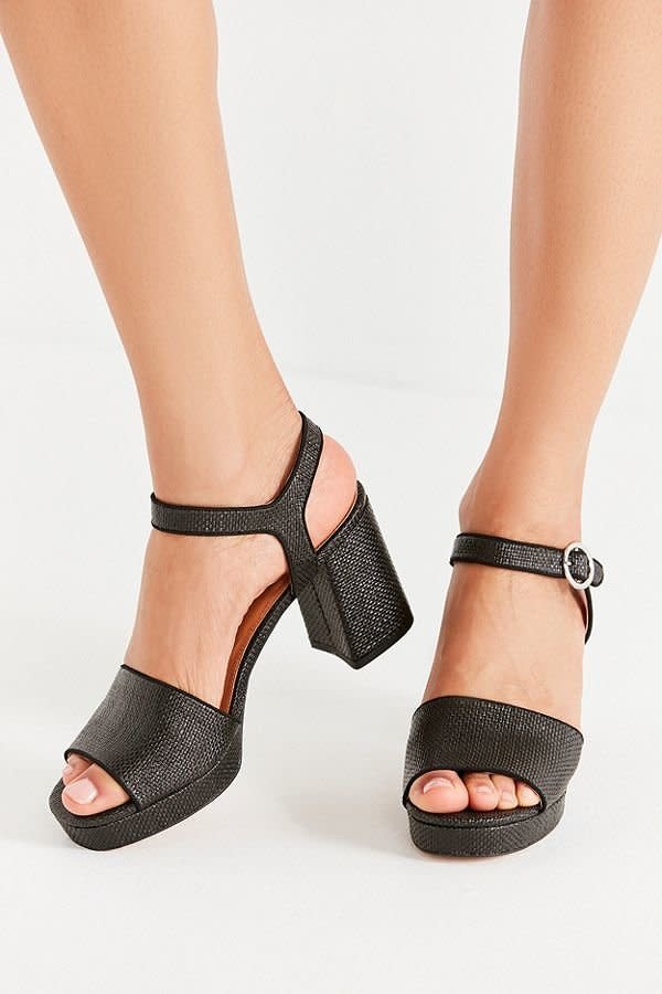 Gone are the days of stilettos that will break your ankles. <a href="https://www.urbanoutfitters.com/shop/sienna-rattan-heel?category=women-shoes-on-sale&amp;color=001" target="_blank">These heels</a> are just as chic but super comfy because of the chunky block heel. Get them for $49 from $59.