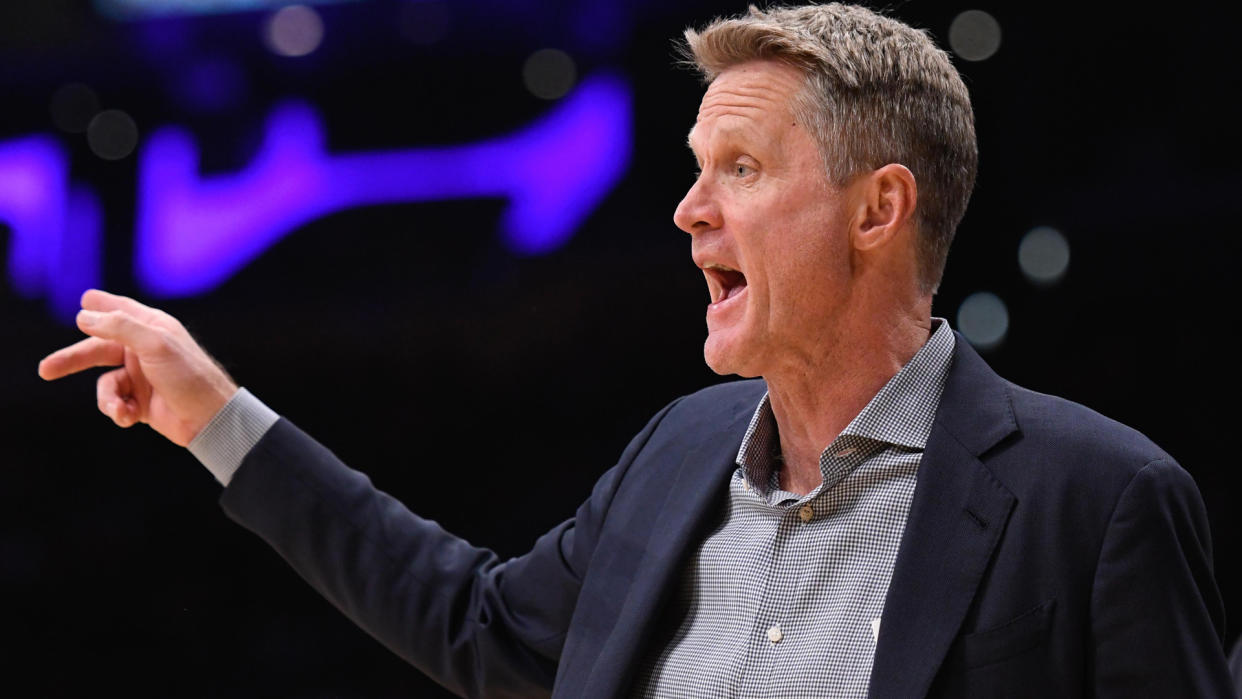 Steve Kerr has led the Golden State Warriors to three NBA titles since taking over as head coach in 2014.