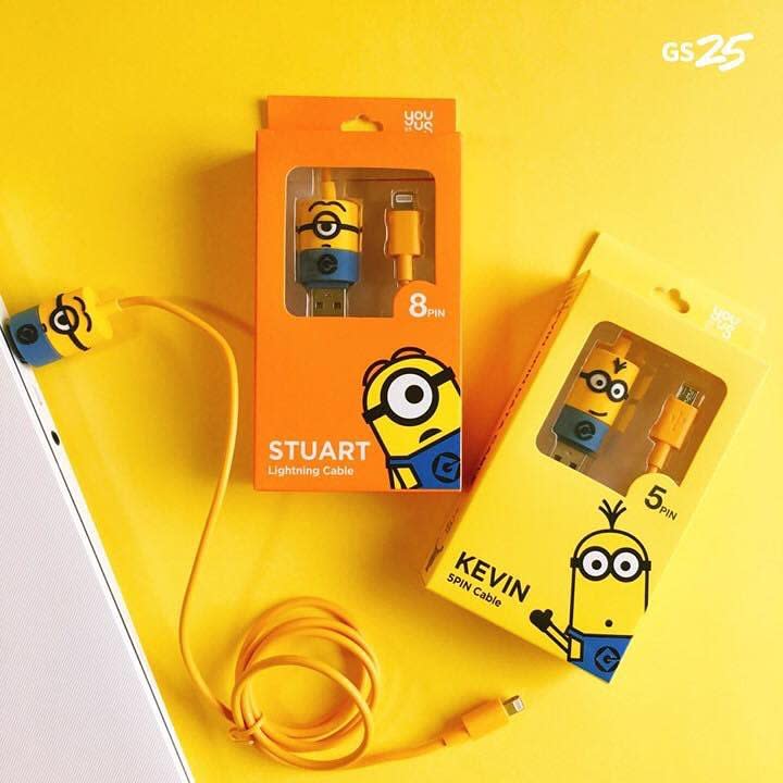 GS25 Minions Lightning Cable - Stuart and Kevin